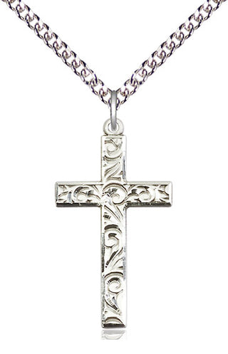 Sterling Silver Cross Medal Catholic Jewelry