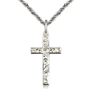 Sterling Silver Cross Medal Catholic Jewelry