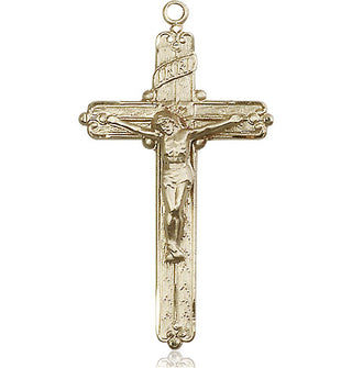 14kt Gold Crucifix Medal
