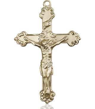 14kt Gold Crucifix Medal