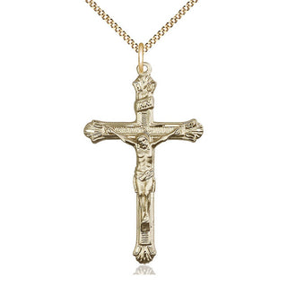14kt Gold Filled Crucifix Medal Catholic Jewelry