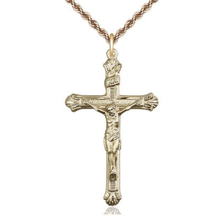 14kt Gold Filled Crucifix Medal Catholic Jewelry