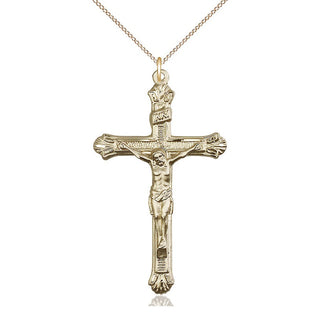 14kt Gold Crucifix Medal