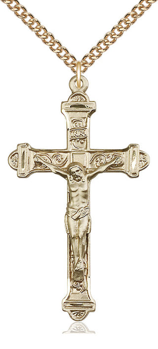 14kt Gold Filled Crucifix Medal Catholic Jewelry