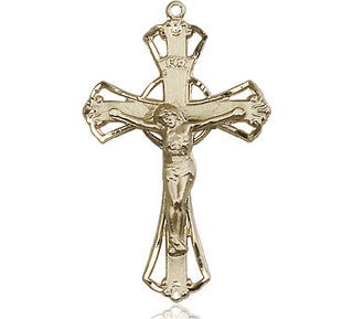 14kt Gold Crucifix Medal