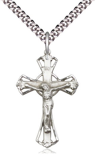 Pewter Crucifix Medal Catholic Jewelry