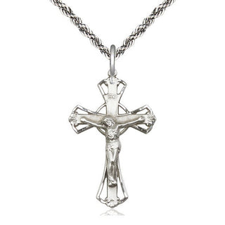 Sterling Silver Crucifix Medal Catholic Jewelry