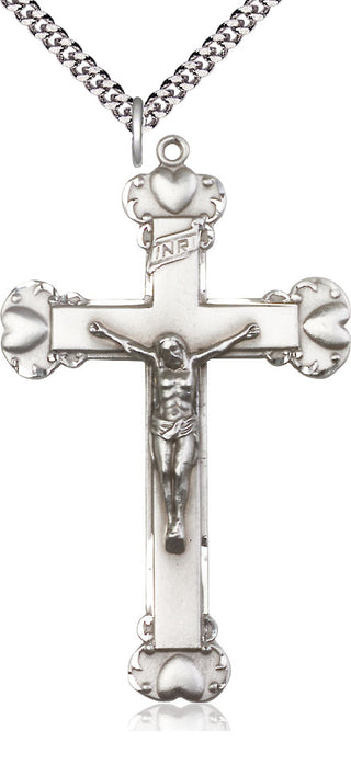 Pewter Crucifix Medal Catholic Jewelry