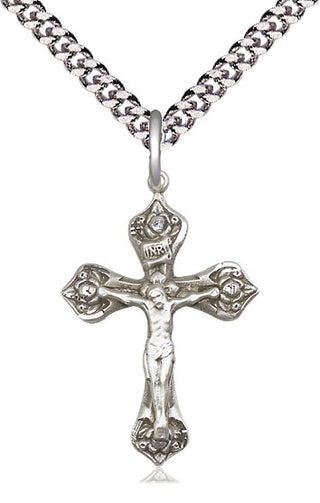 Pewter Crucifix Medal Catholic Jewelry