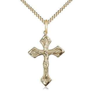14kt Gold Filled Crucifix Medal Catholic Jewelry