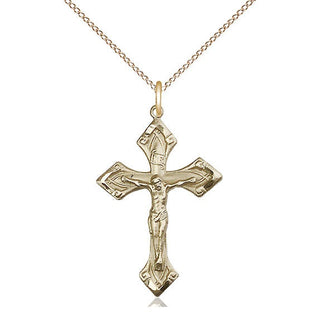 14kt Gold Filled Crucifix Medal Catholic Jewelry