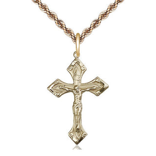14kt Gold Filled Crucifix Medal Catholic Jewelry