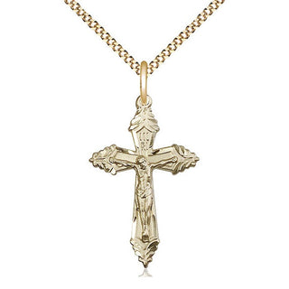 14kt Gold Filled Crucifix Medal Catholic Jewelry
