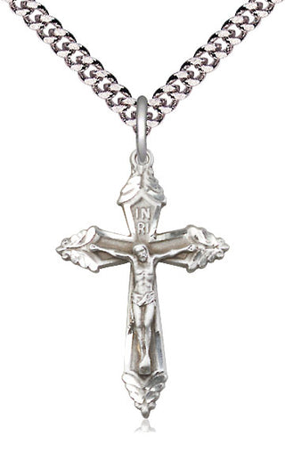 Pewter Crucifix Medal Catholic Jewelry