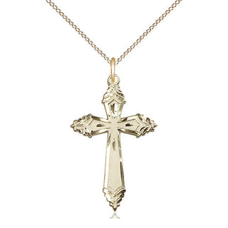 14kt Gold Filled Cross Medal Catholic Jewelry