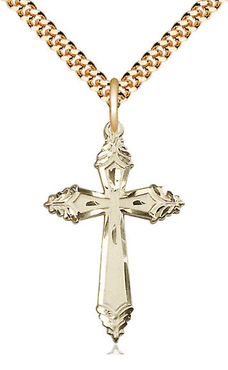 14kt Gold Filled Cross Medal Catholic Jewelry