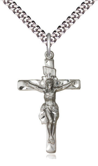 Pewter Crucifix Medal Catholic Jewelry