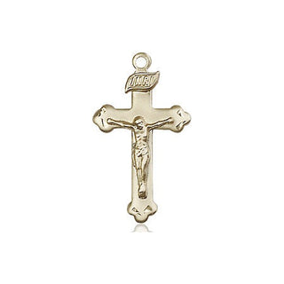14kt Gold Crucifix Medal