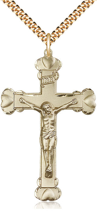 14kt Gold Filled Crucifix Medal Religious Jewelry
