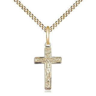 14kt Gold Filled Crucifix Medal Religious Jewelry