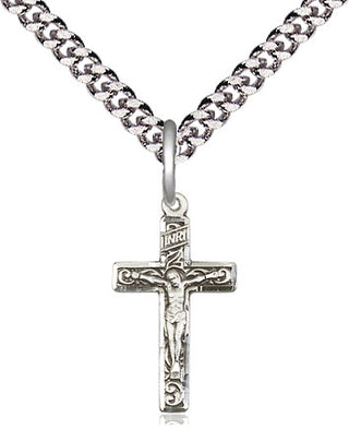 Sterling Silver Crucifix Medal Religious Jewelry