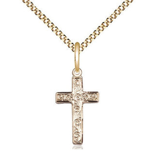14kt Gold Filled Cross Medal Religious Jewelry