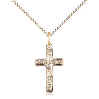 14kt Gold Cross Medal