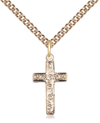 14kt Gold Cross Medal
