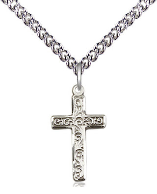Sterling Silver Cross Medal Religious Jewelry