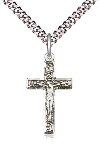 Pewter Crucifix Medal Catholic Jewelry