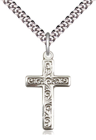 Sterling Silver Cross Medal Catholic Jewelry