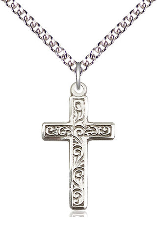 Sterling Silver Cross Medal Catholic Jewelry