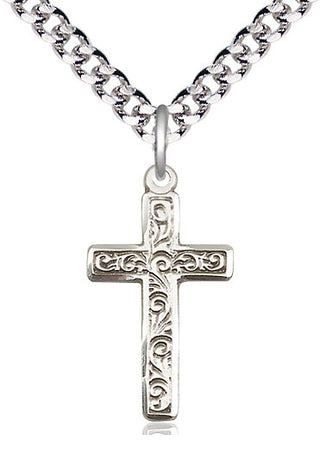 Sterling Silver Cross Medal Catholic Jewelry