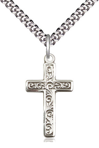 Sterling Silver Cross Medal Catholic Jewelry