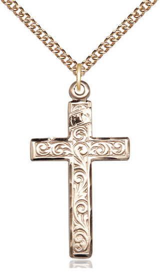 14kt Gold Cross Medal