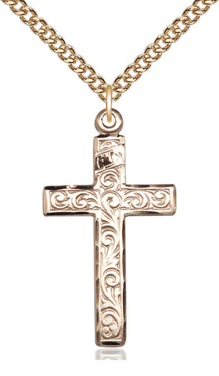 14kt Gold Cross Medal