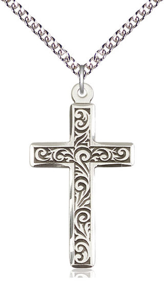Sterling Silver Cross Medal Catholic Jewelry