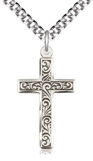 Sterling Silver Cross Medal Catholic Jewelry