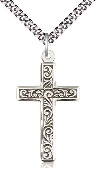 Sterling Silver Cross Medal Catholic Jewelry