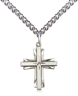 Sterling Silver Cross Medal Religious Jewelry