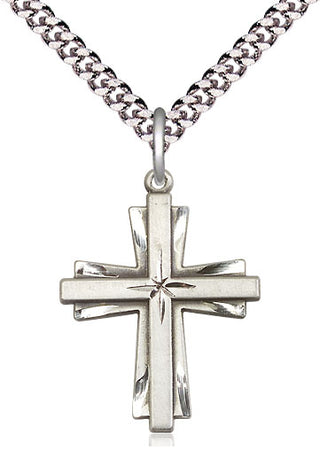 Sterling Silver Cross Medal Catholic Jewelry