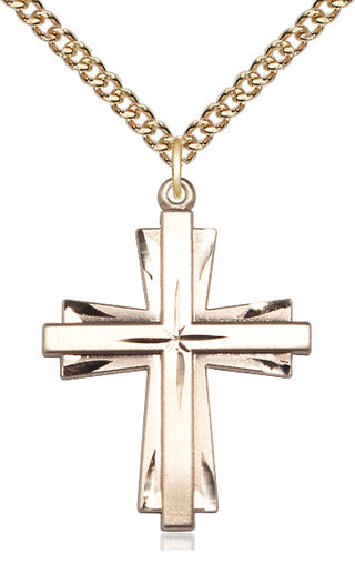14kt Gold Filled Cross Medal Catholic Jewelry
