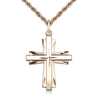 14kt Gold Filled Cross Medal Catholic Jewelry