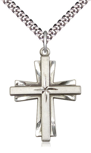 Sterling Silver Cross Medal Catholic Jewelry