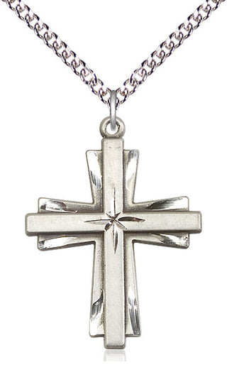 Sterling Silver Cross Medal Catholic Jewelry