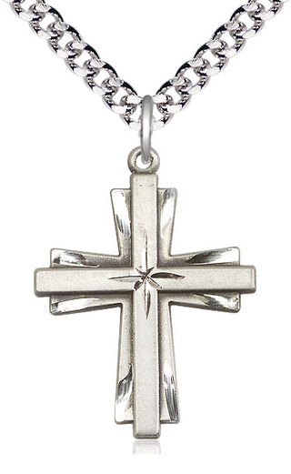 Sterling Silver Cross Medal Catholic Jewelry