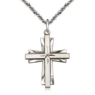 Sterling Silver Cross Medal Catholic Jewelry