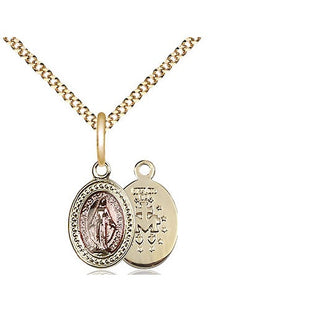Gold Plate Sterling Silver Miraculous Medal Religious and Catholic Jewelry