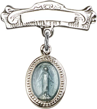 Sterling Silver Badge Pin Miraculous Baby Badge