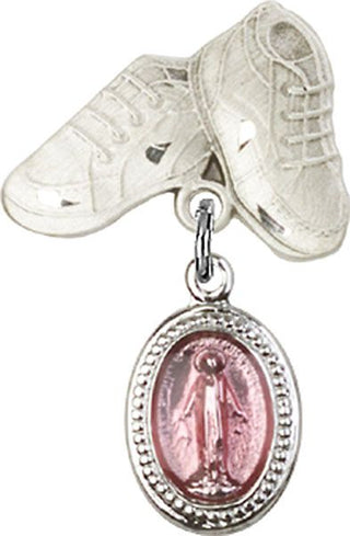 Sterling Silver Baby Boots Miraculous Baby Badge